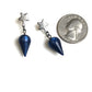 Dark Blue Moonglow StarSpike Earrings