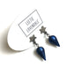 Dark Blue Moonglow StarSpike Earrings