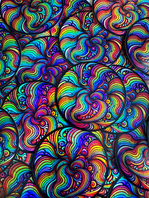 Bespattered Facade Rainbow Swirl Holographic Sticker