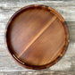 Bespattered Facade Set of 2 Unpainted Round Acacia Wood Trays
