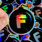 Bespattered Facade F Bomb Holographic Sticker