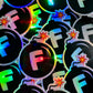 Bespattered Facade F Bomb Holographic Sticker