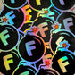 Bespattered Facade F Bomb Holographic Sticker