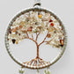 Handmade White Tree of Life Dreamcatcher with White Feathers -  Rearview Mirror Hanging or Wall Hanging