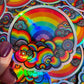 Bespattered Facade Somewhere Inside the Rainbow Holographic Sticker