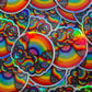 Bespattered Facade Somewhere Inside the Rainbow Holographic Sticker