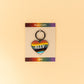 Rainbow Ally Heart Enamel Keychain