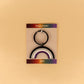 Asexual Rainbow Enamel Keychain