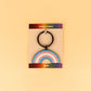 Trans Rainbow Enamel Keychain