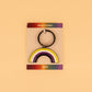 Non-Binary Rainbow Enamel Keychain