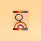 Lesbian Rainbow Enamel Keychain