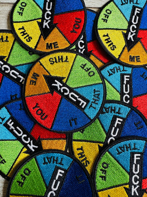 Everyone's Favorite Word Colorful Language Wheel Iron-On Embroidered Patch