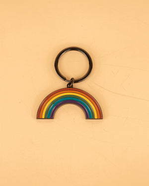 Rainbow Enamel Keychain