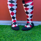 Haunting Harlequin Knee High Socks