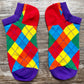 Rainbow Argyle Unisex Adult Ankle Socks