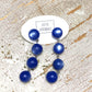 Periwinkle Moonglow Four-Bead Statement Earrings