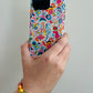 Rainbow Beaded Keychain Wristlet / Phone Lanyard Strap / Bag Chain Purse Charm