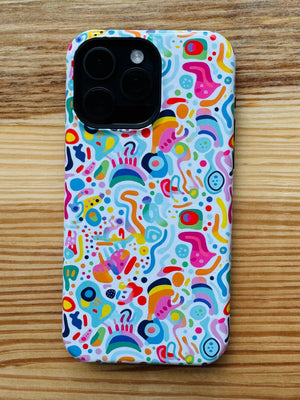 Bespattered Facade Rainbow Doodles MagSafe Tough Case