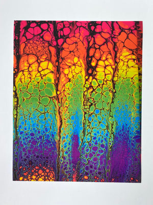 Bespattered Facade 8" x 10" Neon Art Giclee Print #2