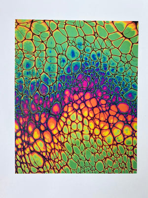 Bespattered Facade 8" x 10" Neon Art Giclee Print #1