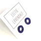 Navy Blue Wavy Donut Stud Earrings