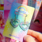 Spring Confetti Glitter Heart Earrings