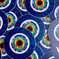 Bespattered Facade Rainbow Painting Collage Evil Eye Sticker