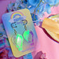 Iridescent Floral Bulb Earrings