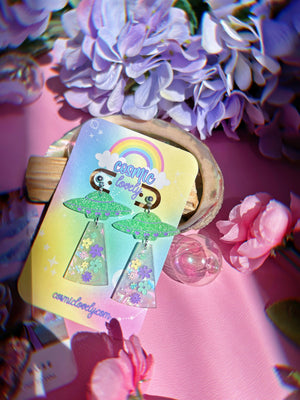 Spring Flowers UFO Earrings