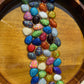Glittery Rainbow Pebbles Medium Round Acacia Wood Tray