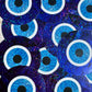 Bespattered Facade Evil Eye Protection Symbol Glitter Magnet