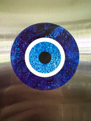 Bespattered Facade Evil Eye Protection Symbol Glitter Magnet