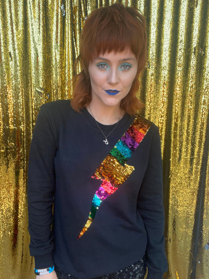 Any Old Iron Rainbow Gold Lightning Sweatshirt