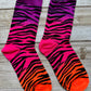 Neon Animal Print Unisex Mid-Calf Adult Socks Set