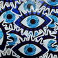 Bespattered Facade Evil Eye Protection Symbol Glitter and Lashes Sticker