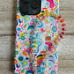 Rainbow Crystals Keychain Wristlet / Phone Lanyard Strap / Bag Chain Purse Charm