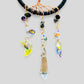 Handmade Tree of Life Dreamcatcher with Crystal Moons - Rearview Mirror Suncatcher Hanging or Wall Hanging
