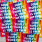 Bespattered Facade All-Seeing Butthole Rainbow Sticker