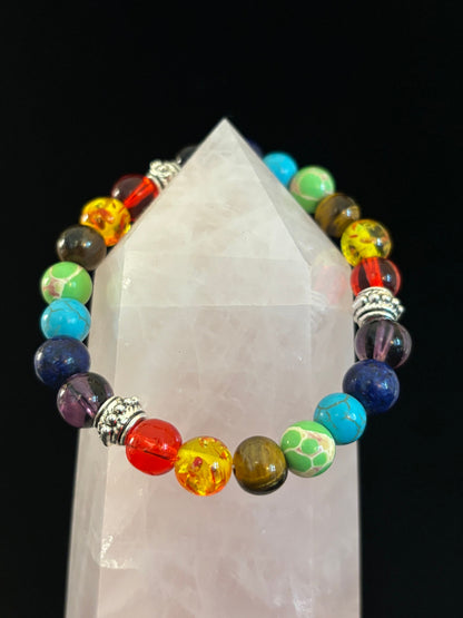 Chakra Reiki Healing Balance Bracelet for Small to Medium Wrists
