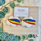 Pride Rainbow Cloud Felted Earrings