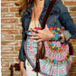 Embroidered Half Moon Ibiza Leather Tote Pom Pom Bag – Thailand