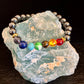 Chakra Healing Beads Bracelet with Hematite - Grounding, Protection & Balance