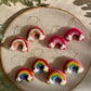 Rainbow Felt Earrings