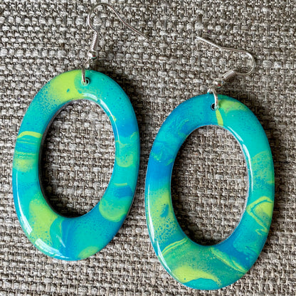 Hand-Painted Dangly Earrings #3