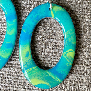 Hand-Painted Dangly Earrings #3