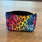 Bespattered Facade Rainbow Watercolor Leopard Accessory Pouch With T-Bottom | 2 Sizes