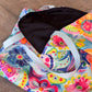 Bespattered Facade Colorful Flowers Canvas Tote Bag | 3 Sizes and 5 Strap Colors