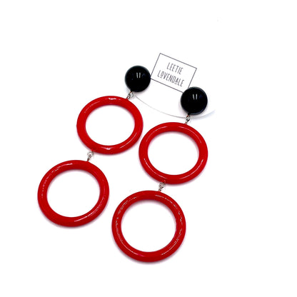 Cherry Donuts Luxe Retro Earrings