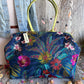 Flora Pioneer Doctor Bag, Atenti USA Handmade, Embroidered Mary Poppins Snap Frame