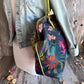 Flora Pioneer Doctor Bag, Atenti USA Handmade, Embroidered Mary Poppins Snap Frame